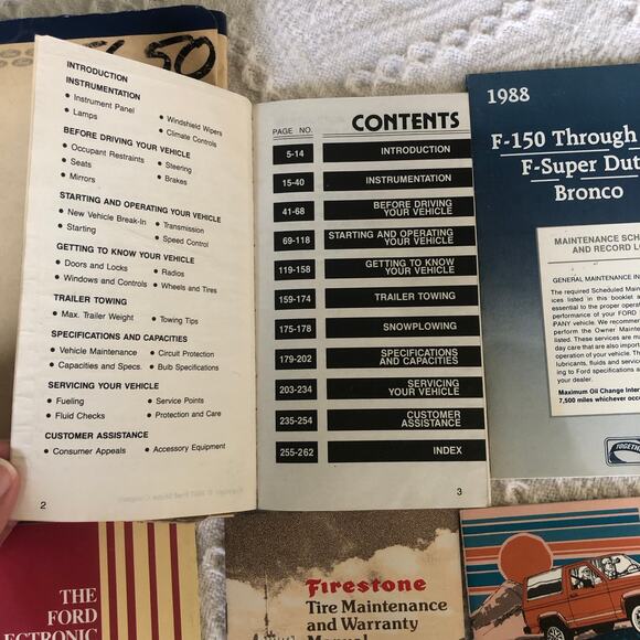 1988 Ford F-series 150-350 F-Super Duty Owners Guide Manual OEM w/ Storage Case - Picture 4 of 8